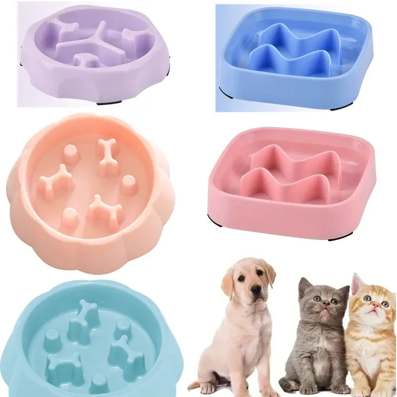 PetAura Puzzle Bowl – Colorful Slow Feeder for Cats & Dogs