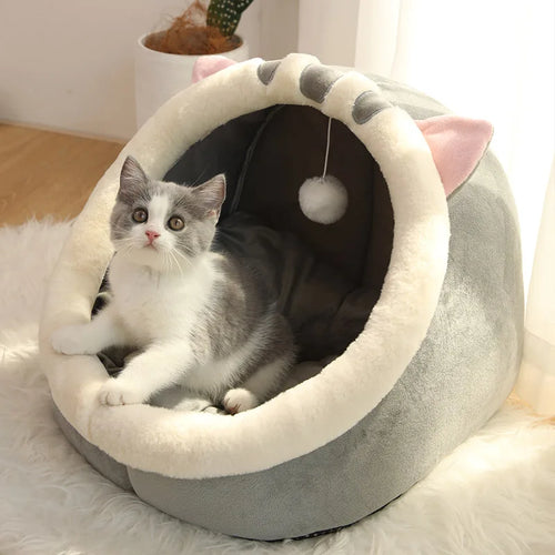 PetAura Cave Nest – Cozy Self-Warming Hideaway for Cats & Small Dogs