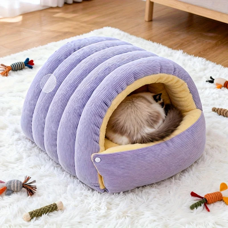 PetAura Dome Nest – Warm Igloo Bed for Cats & Small Dogs